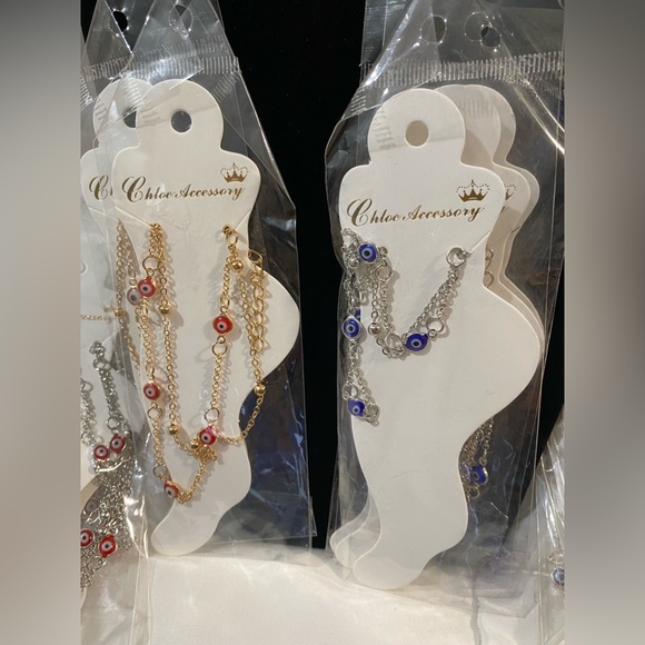Fashion  ankle bracelets gold and silver with the Evel eye - Picture 1 of 3